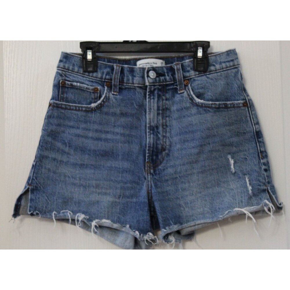 Abercrombie & Fitch Women’s High Rise Shorts Size 6/28 Raw Hem Distressed - Picture 1 of 4